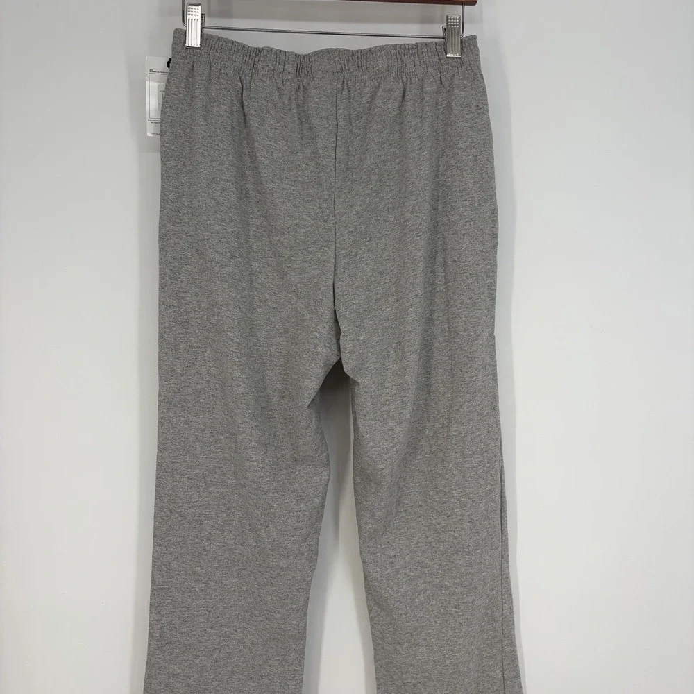 New Champion Men's Small Jersey Open-Bottom Pants Gray Athleisure Gym Pockets